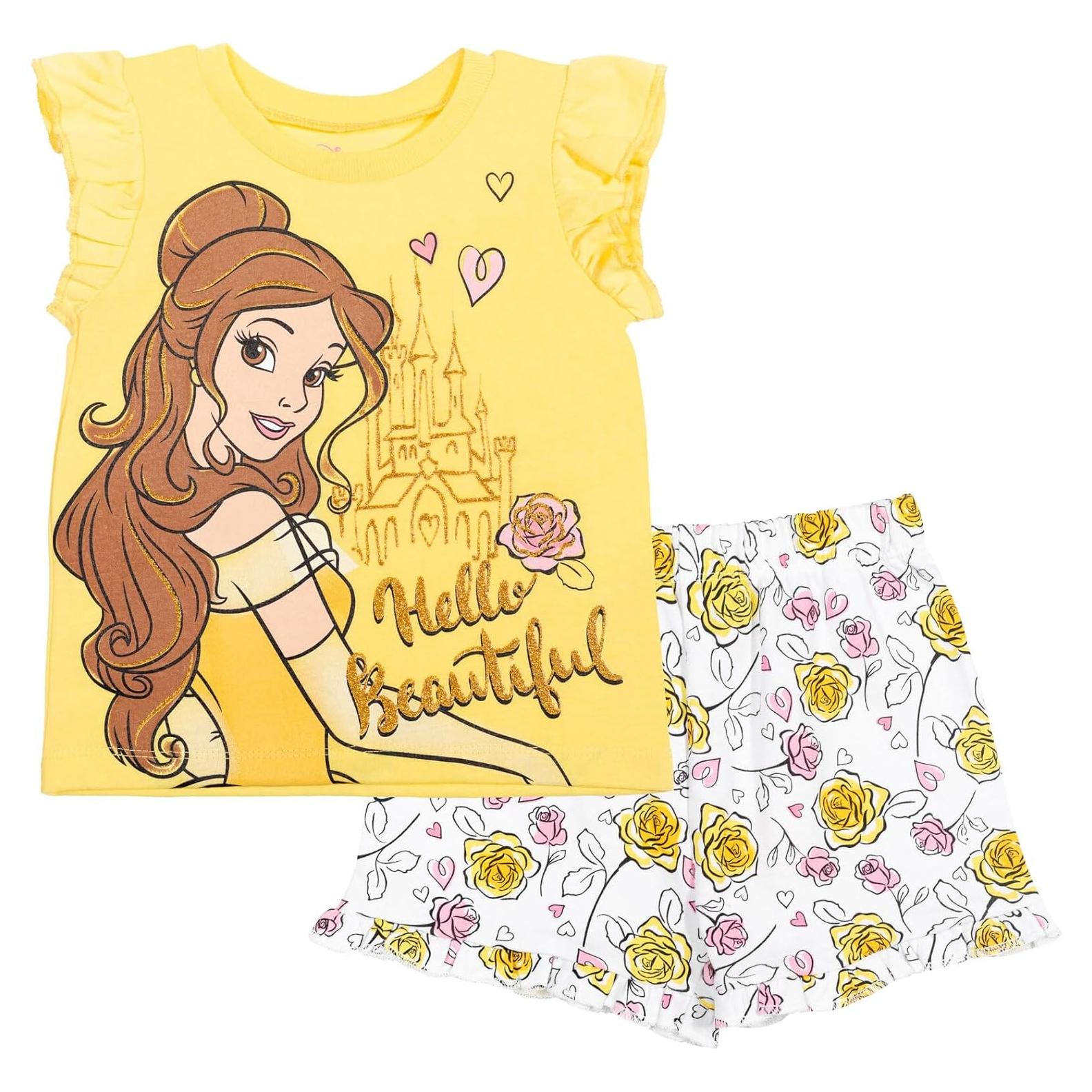 Conjunto camiseta peplum Tiana Disney + pantalones cortos