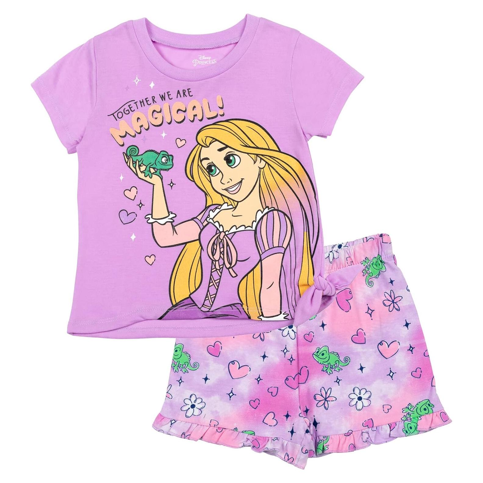 Conjunto camiseta peplum y pantalones cortos Disney 2T