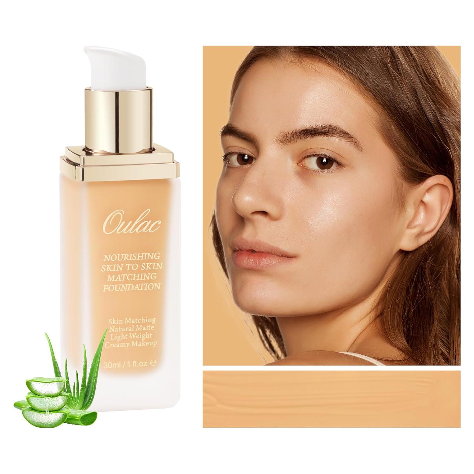 Base Líquida Oulac 30ml Vegana Tono Desierto 12 Hidratante