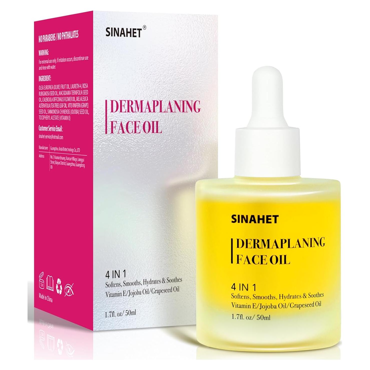 Aceite de Dermaplaning Sinahét 50ml - Hidratante Natural para Piel