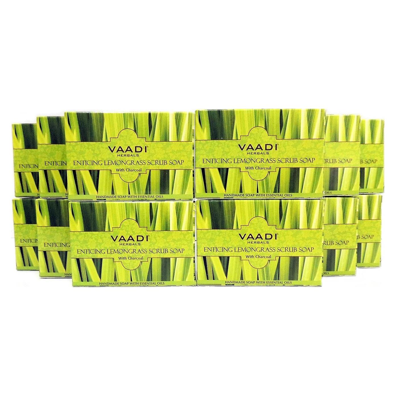 Jabón Exfoliante de Hierba de Limón Vaadi Herbals 12 Unidades 0.91 kg