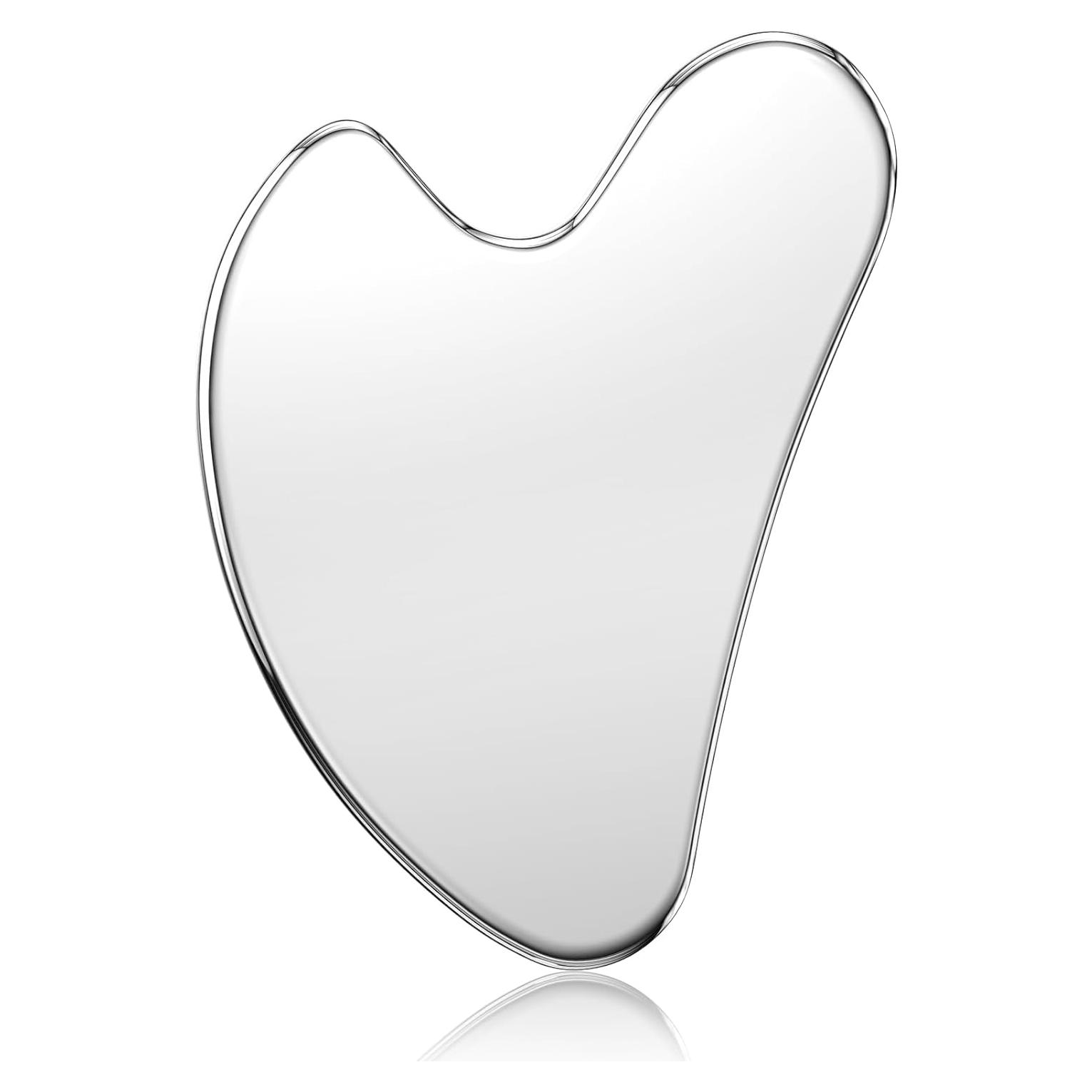 Herramienta Gua Sha de Acero Inoxidable CAEYPOAR 8.5x5.5cm