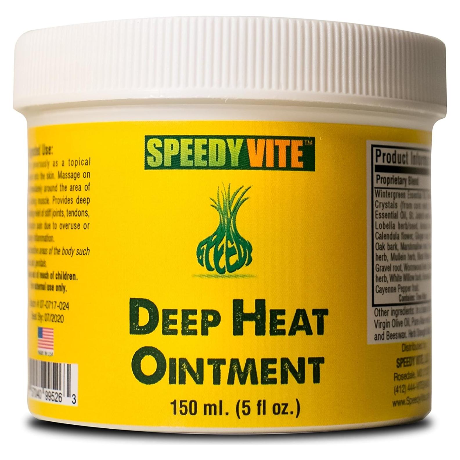 Ungüento Calor Profundo SpeedyVite 142g Orgánico Mentol Cayena