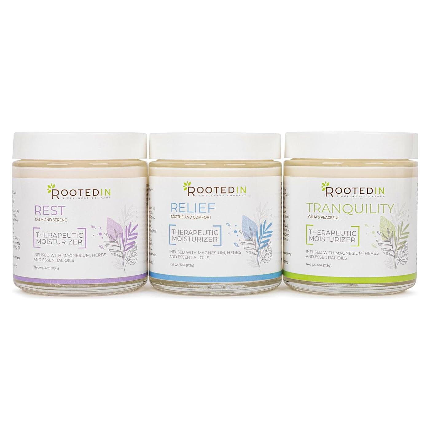 Juego de Crema de Magnesio Rooted In - 3 Fragancias 500mg