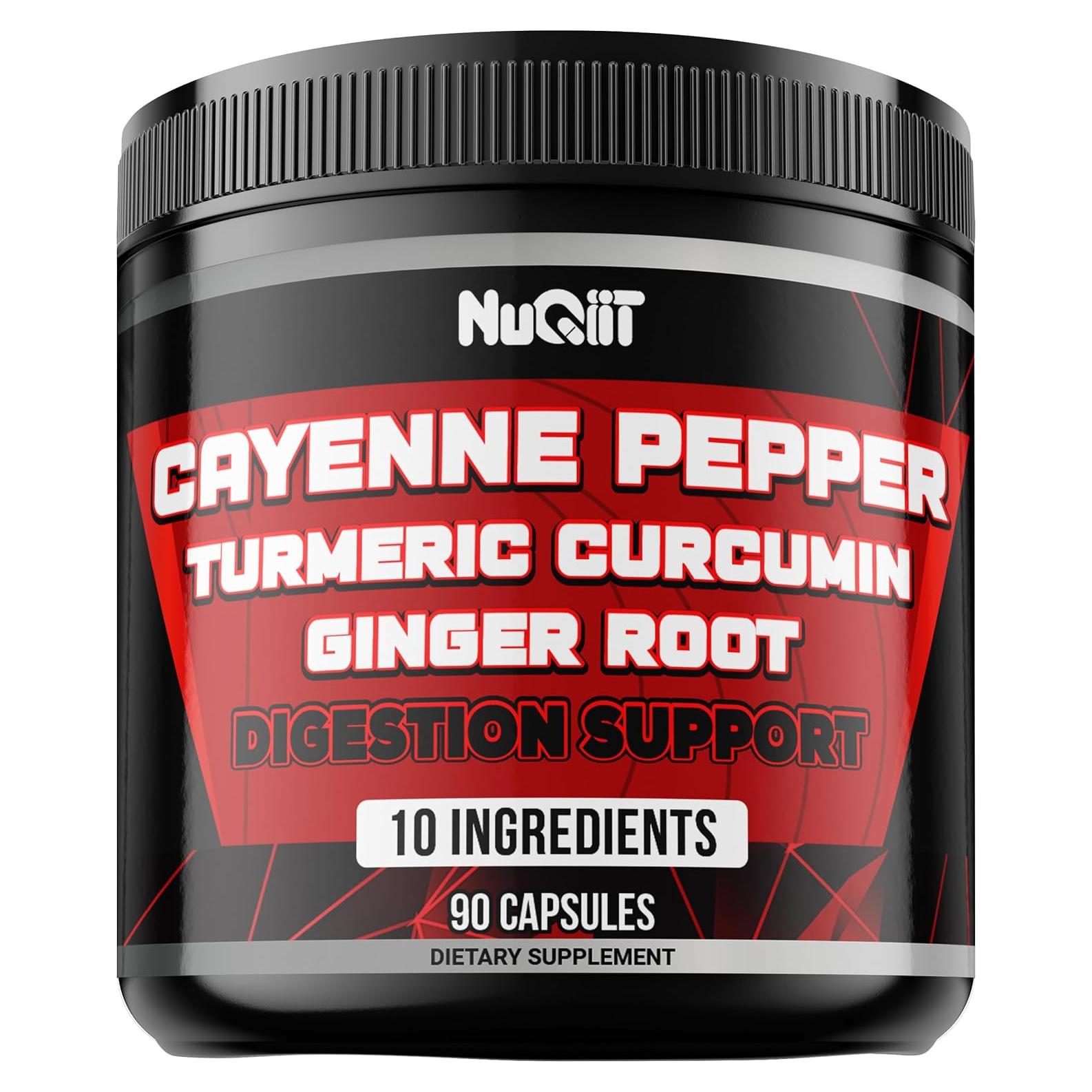 Suplemento de Pimienta de Cayena NUQIIT - 90 Cápsulas Salud Digestiva