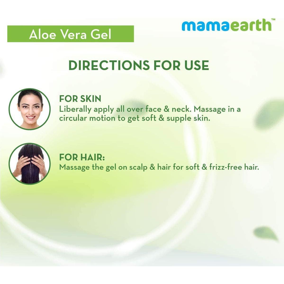 Gel de Aloe Vera Mamaearth 300ml | Hidratante Piel y Cabello