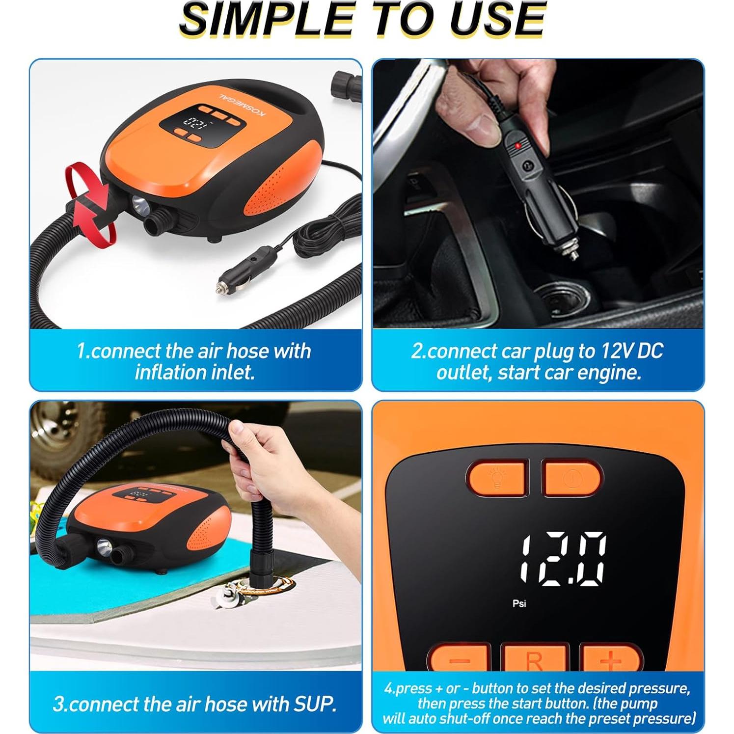 Bomba Eléctrica SUP Kosmegal KSG-0206 20PSI Automática