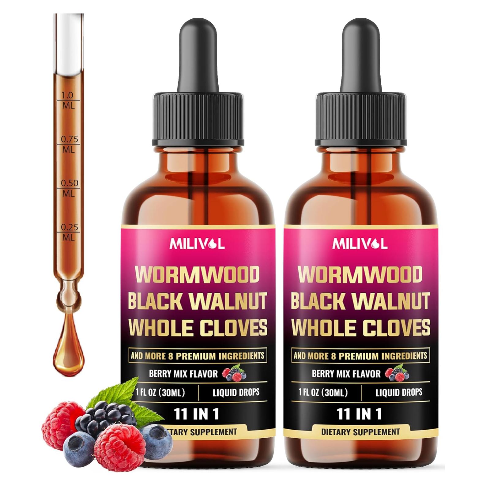 Gotas Líquidas Milivol 11en1 Ajenjo y Nuez Negra 60ml