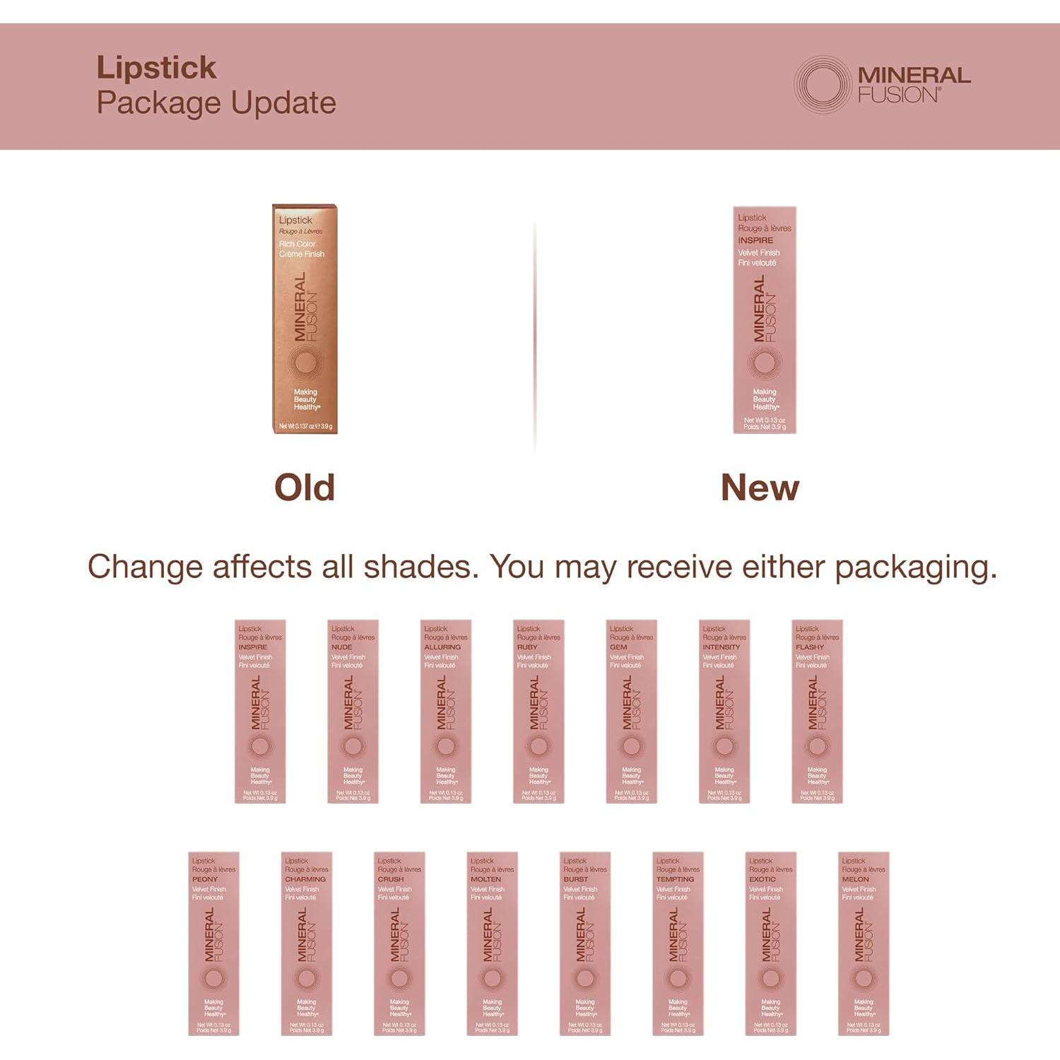 Pintalabios Mineral Fusion Melón 4g - Hidratante y Antioxidante