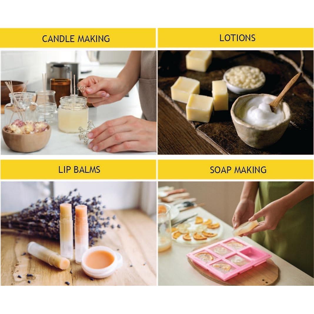 Pellets de Cera de Abeja Blanca Beesworks 450g Grado Cosmético