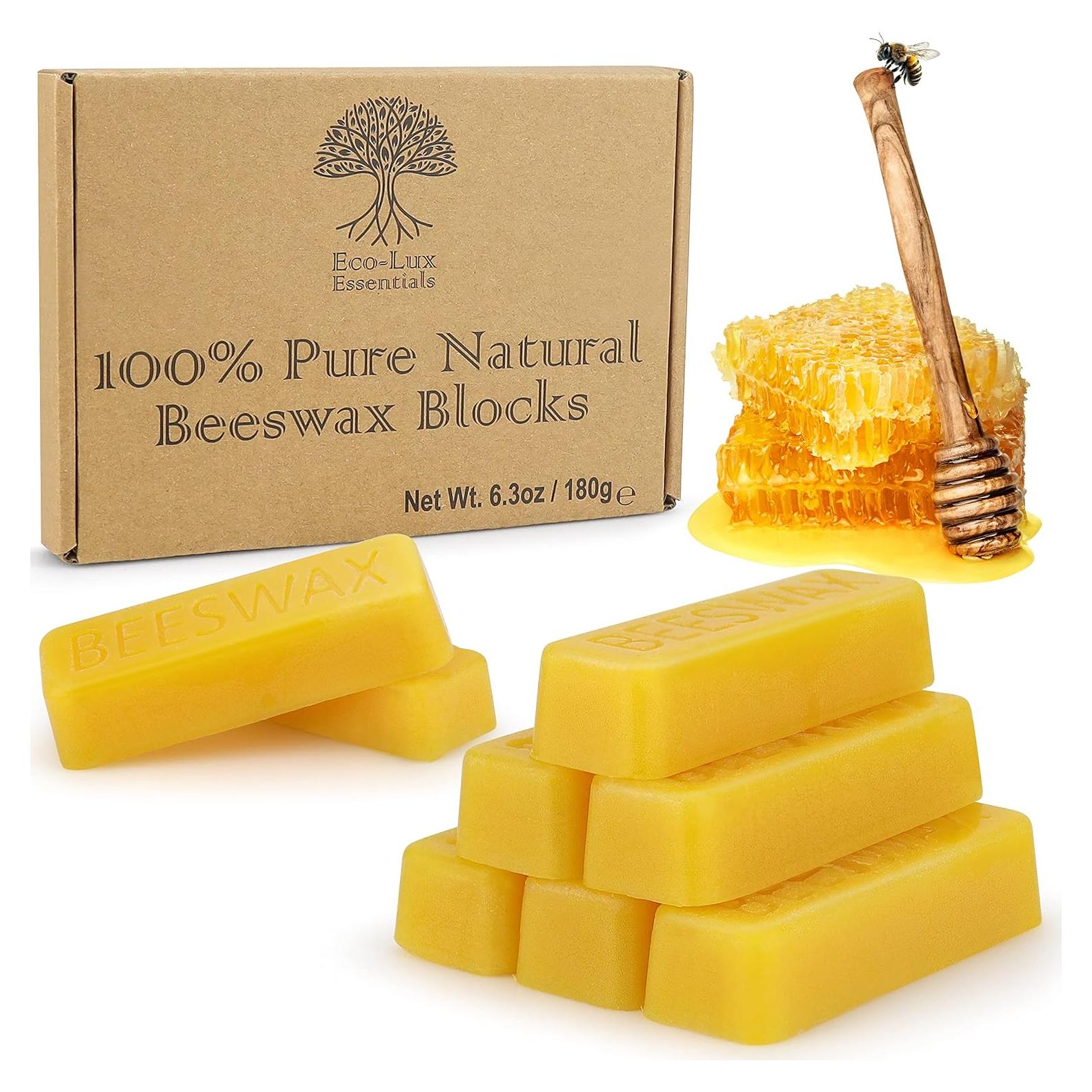 Bloques de Cera de Abeja Amarilla Eco Lux 8 Piezas 100% Natural