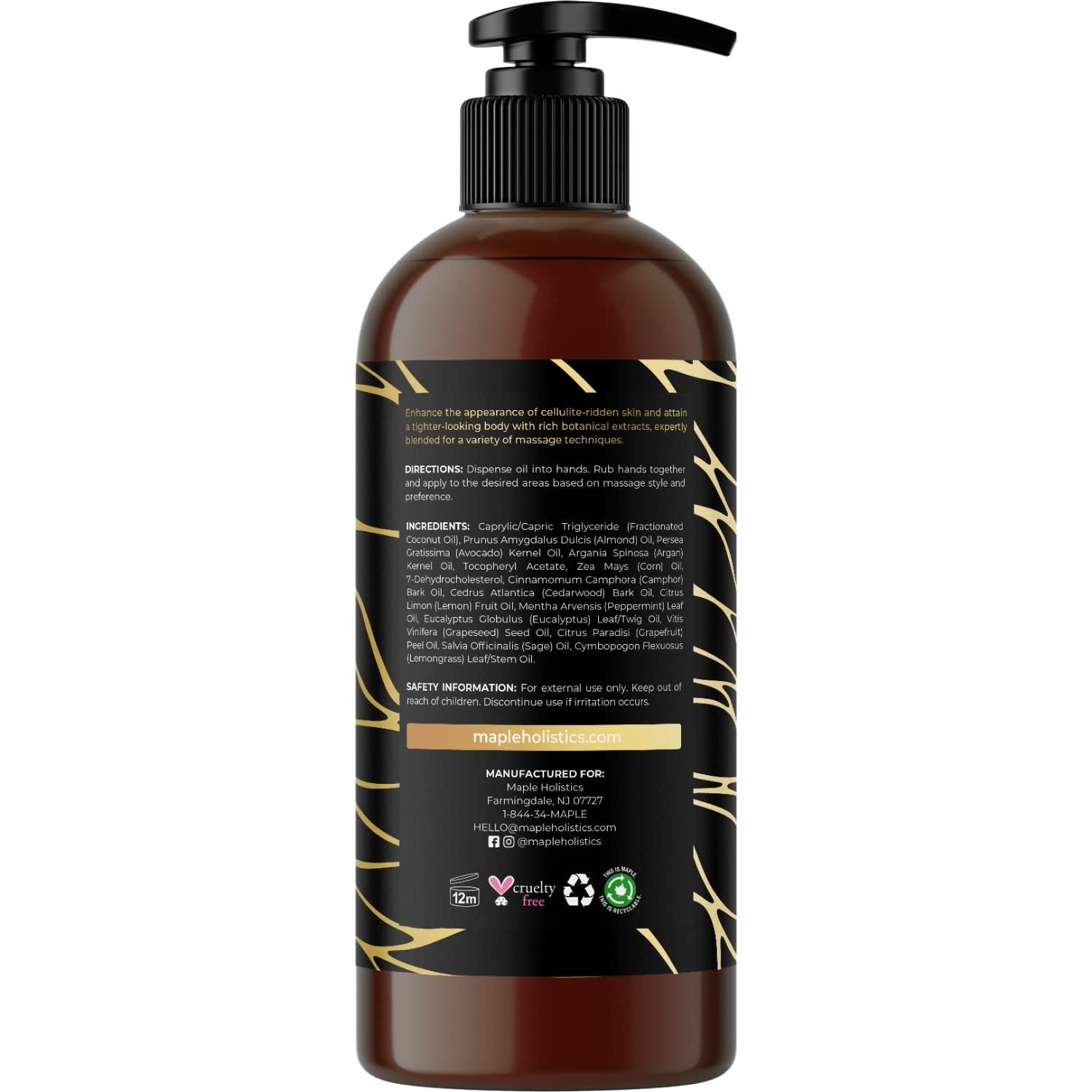 Aceite de Masaje Anticelulitis Maple Holistics 200ml - Crema Caliente