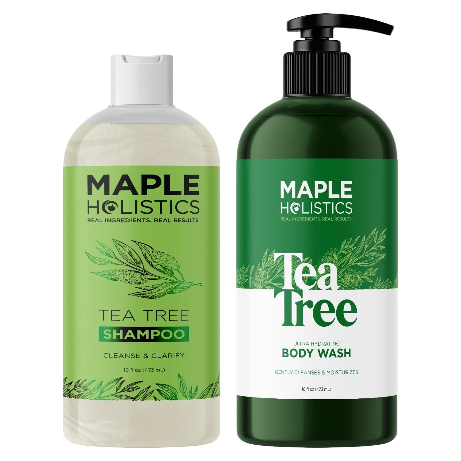 Set de Cuidado Personal Maple Holistics - Champú y Jabón de Árbol de Té