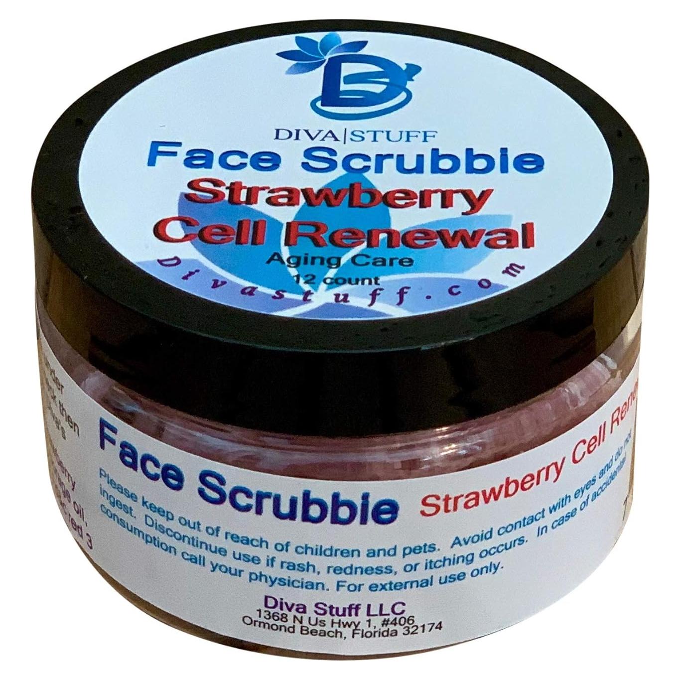 Almohadillas Exfoliantes Facial Diva Stuff - Fresa - 12 Unidades