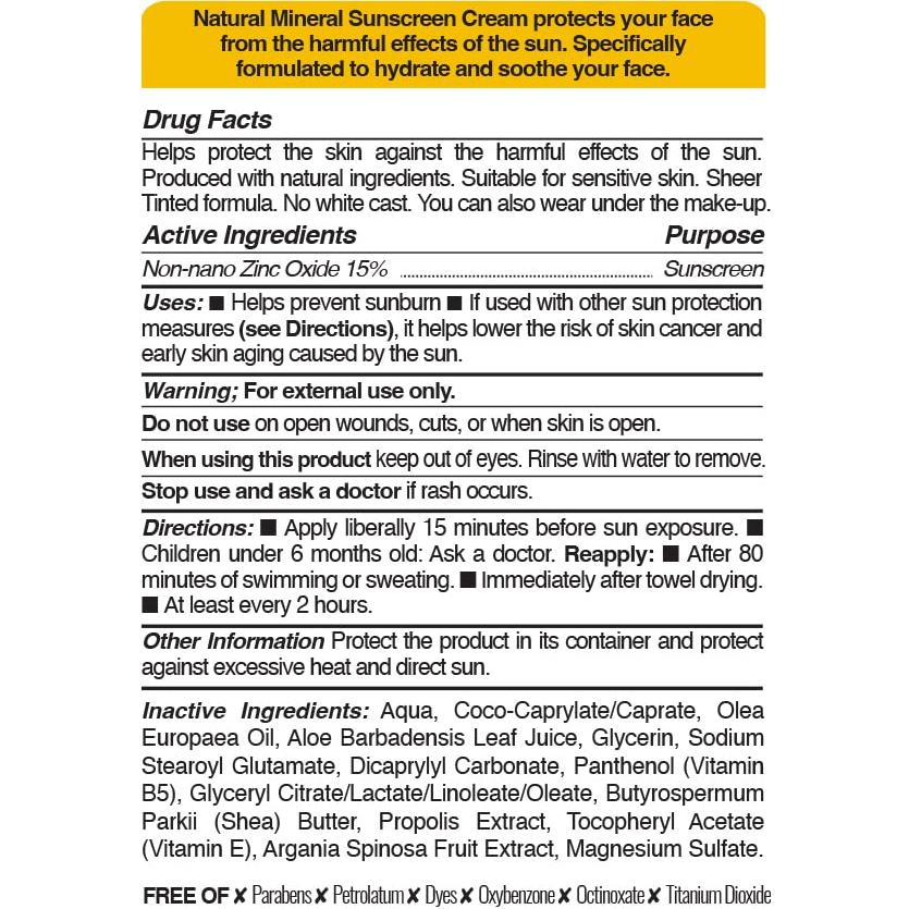 Protector Solar Facial Bee and You SPF 50 38.1g - Natural y Hipoalergénico