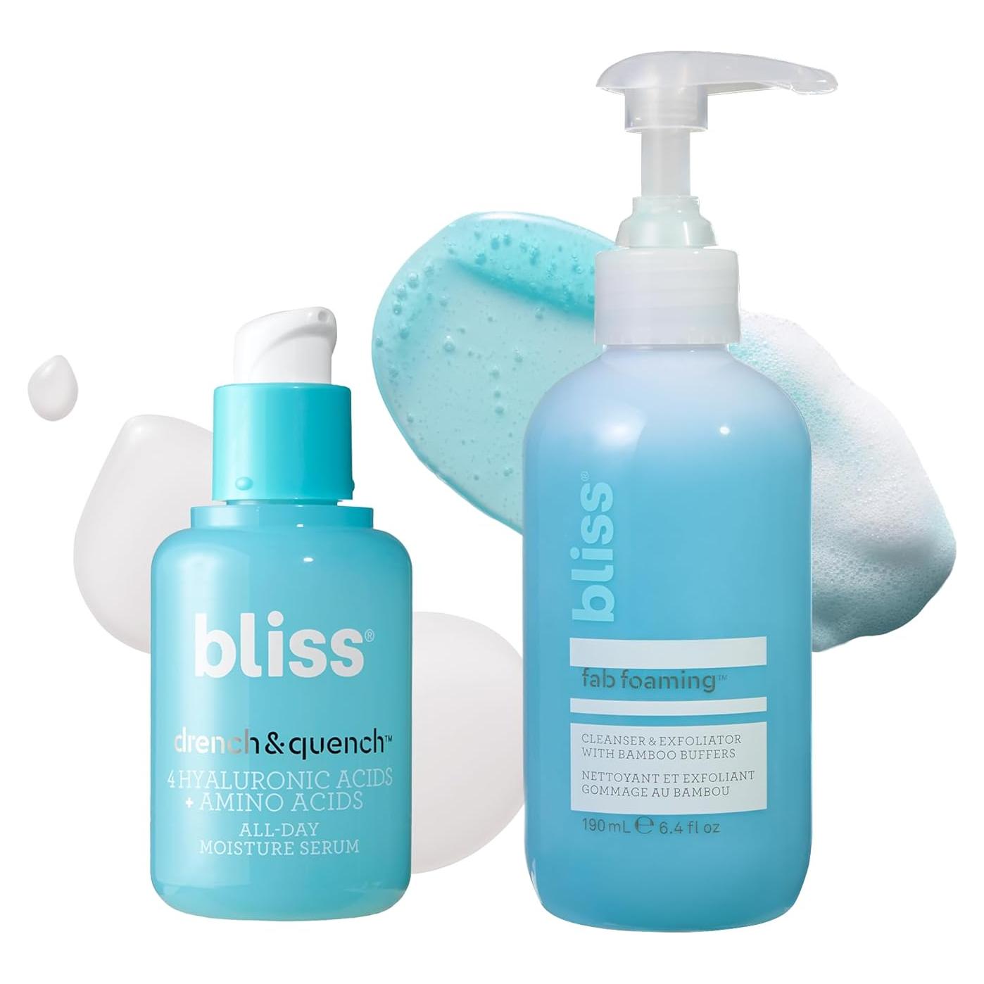 Duo Hidratante Bliss: Suero Ácido Hialurónico + Limpiador 2 en 1