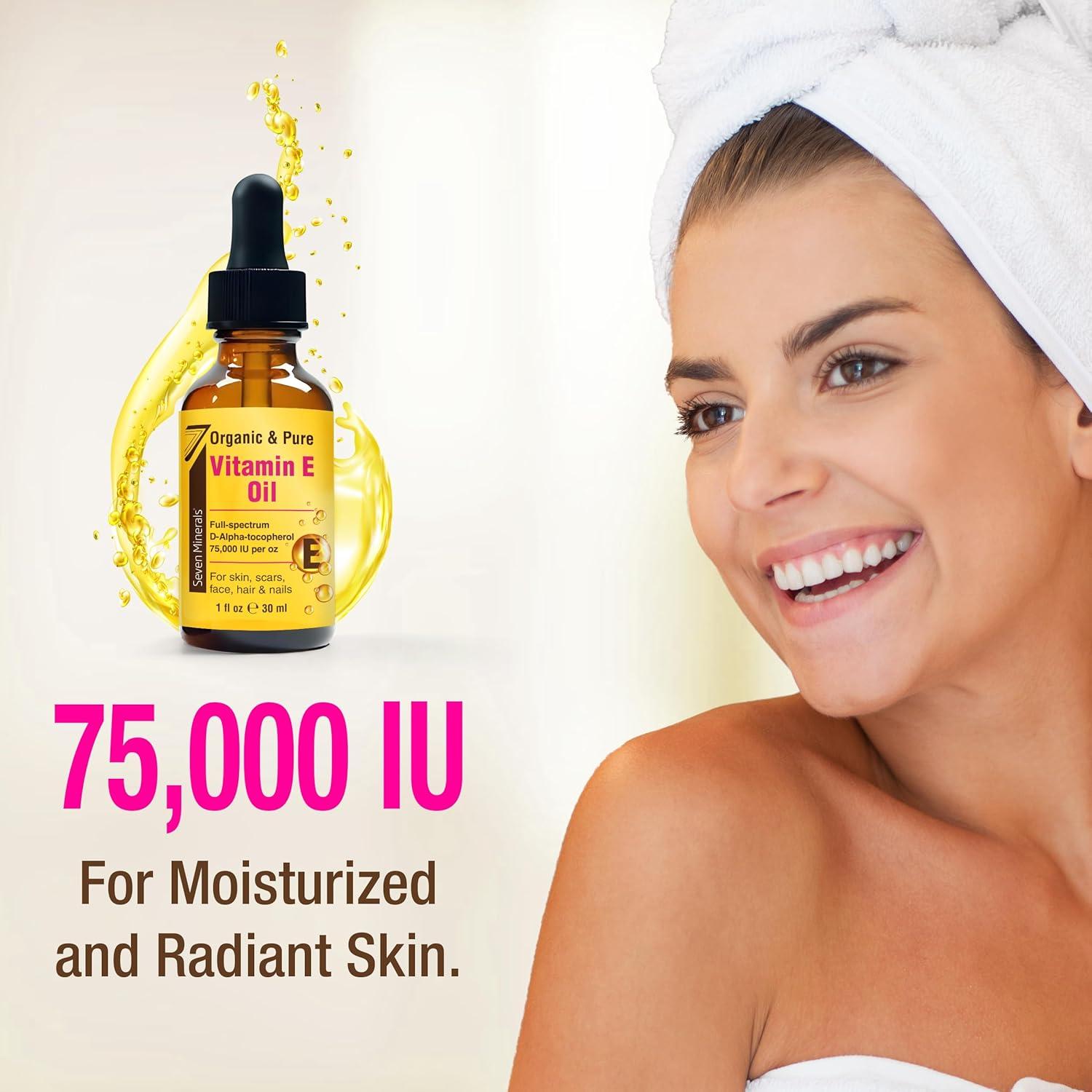 Aceite de Vitamina E Ultra Pura Seven Minerals 30 ml - 75,000 IU