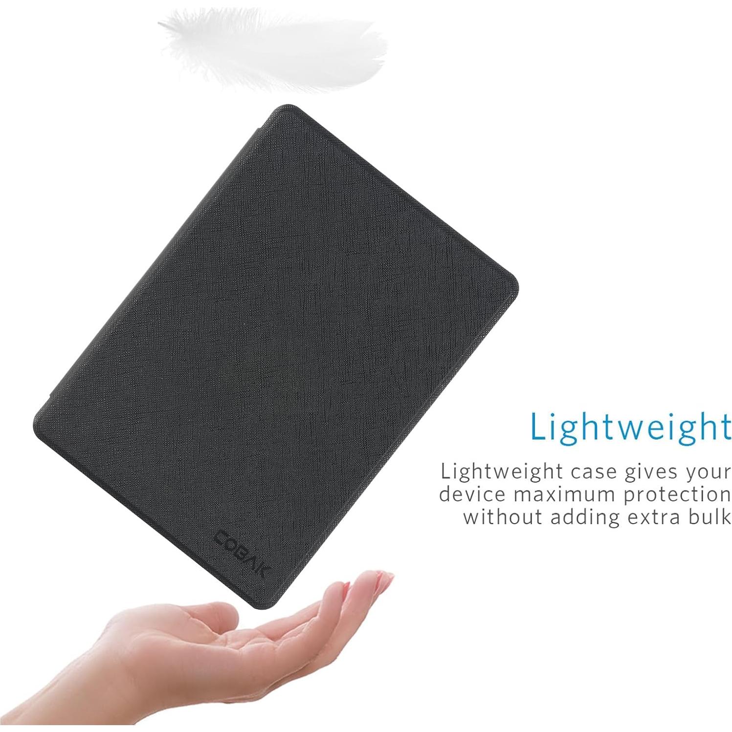 Funda CoBak para Kindle Paperwhite 12ª Gen 2024 - PU Cuero Negro