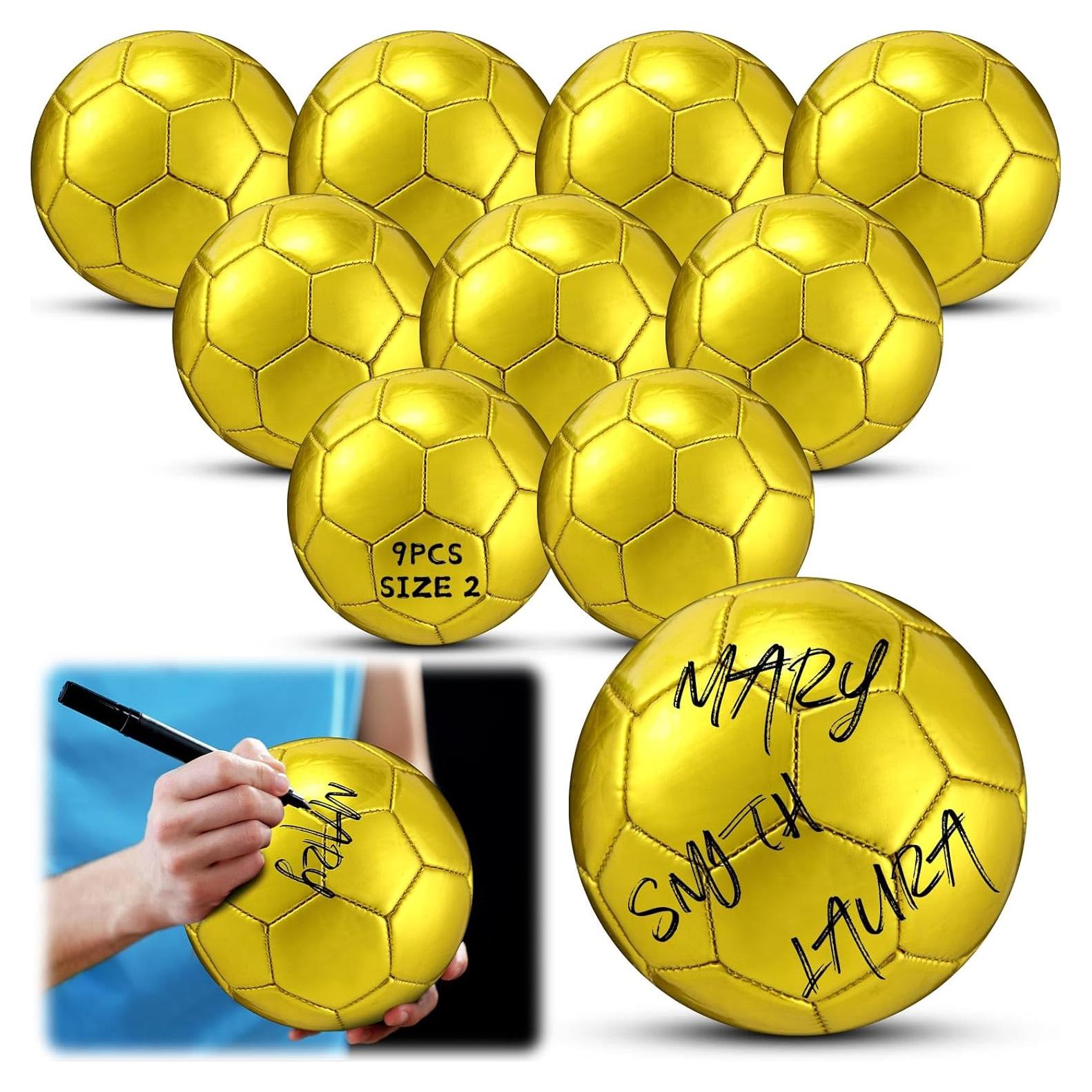 Balón de Fútbol Autografiado Dorado WinnerWhy Tamaño 2