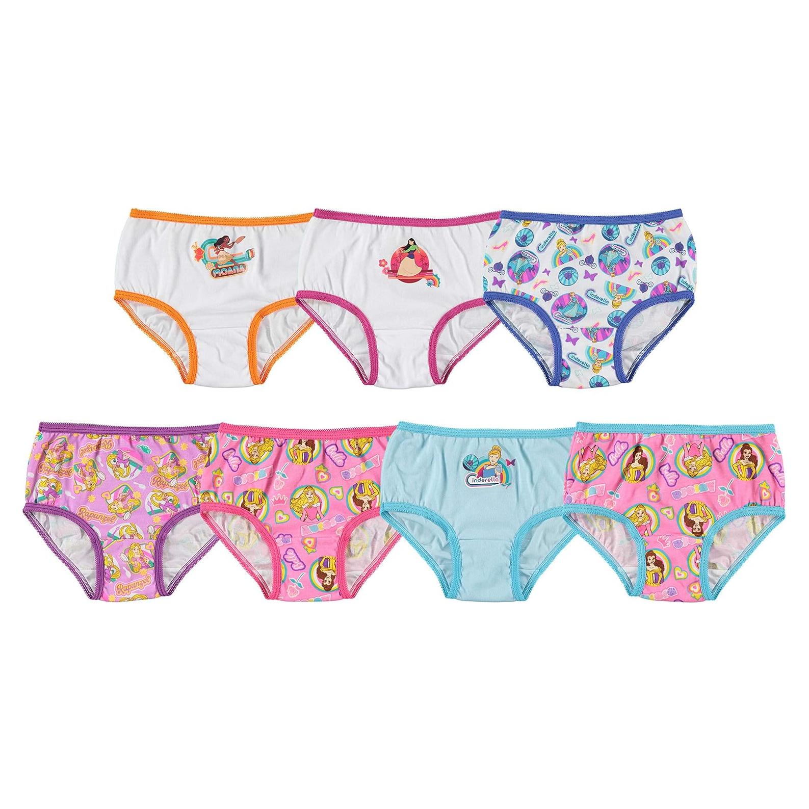 Multipack de Panties Disney para Niñas 100% Algodón Talla 2/3T