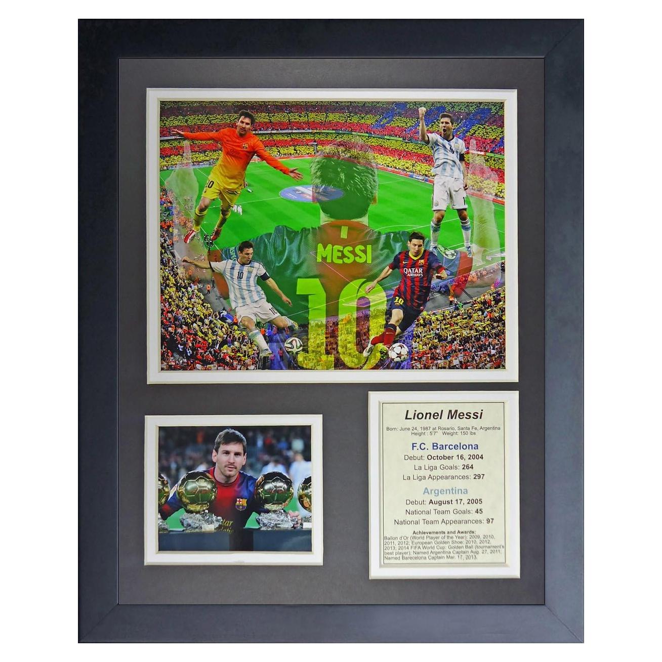 Collage enmarcado Lionel Messi Legends Never Die 28x36cm