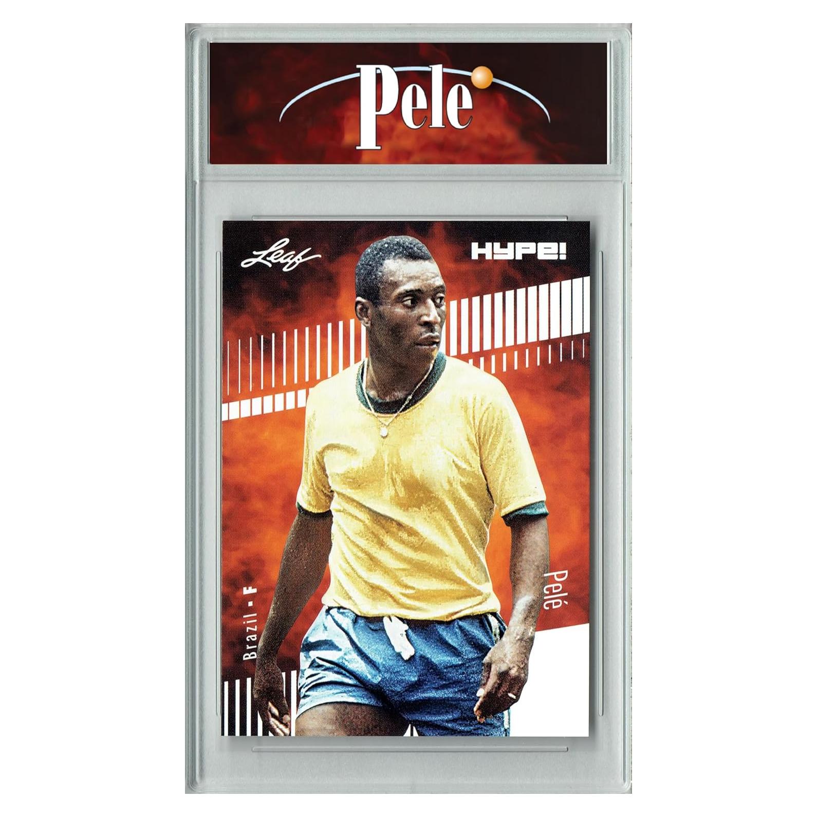 Tarjeta de Comercio Leaf Hype #152 de Pelé Certificada Mint+ 2024