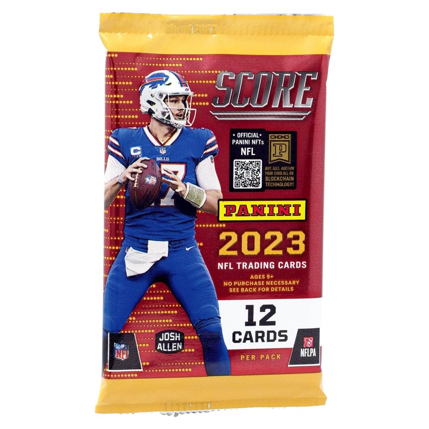 Paquete de Tarjetas Coleccionables Panini Score NFL 2023 - 12 Unidades
