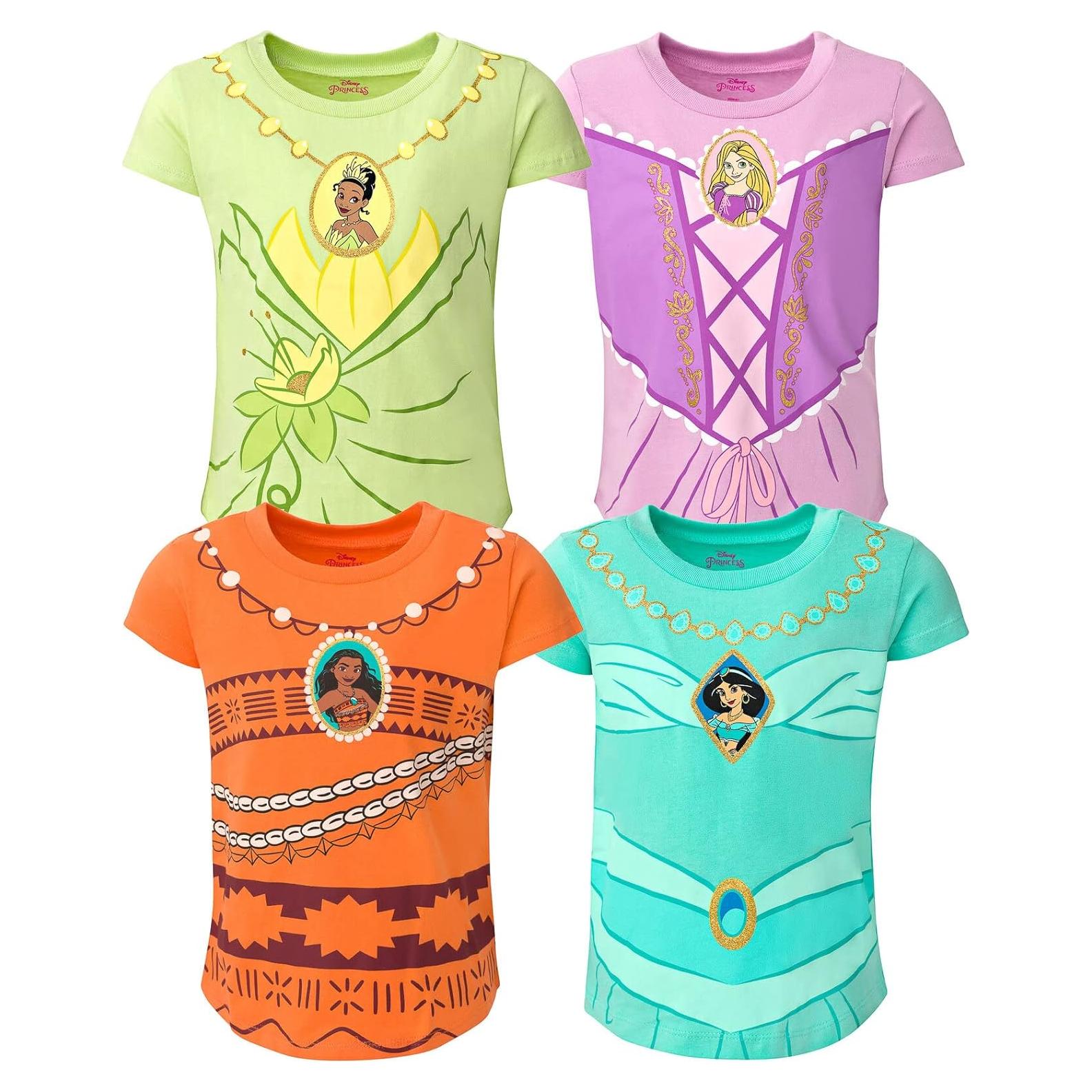 Paquete 4 camisetas Disney Princess para niñas 2T