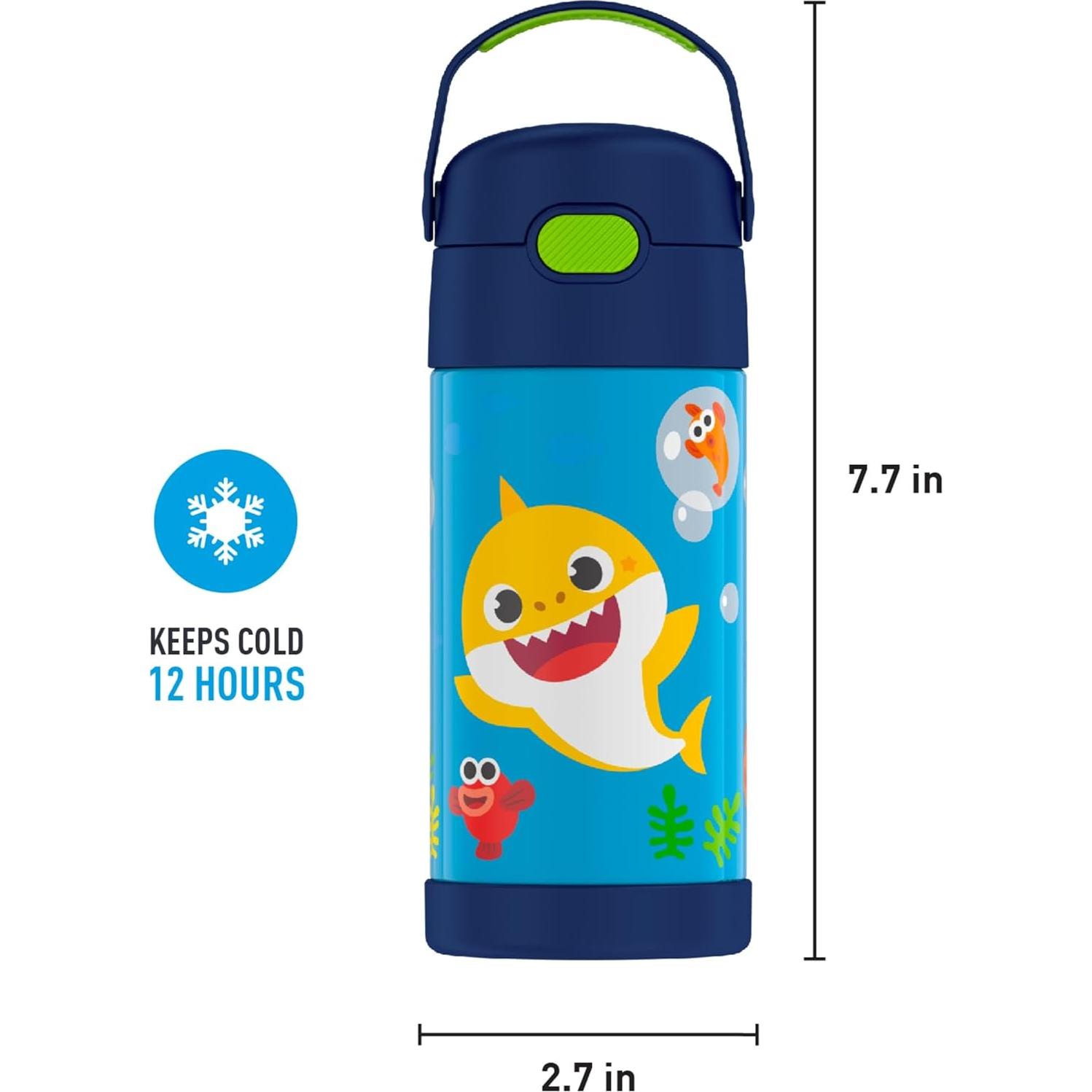 Botella de Agua THERMOS FUNtainer 354 ml con Pajilla Baby Shark