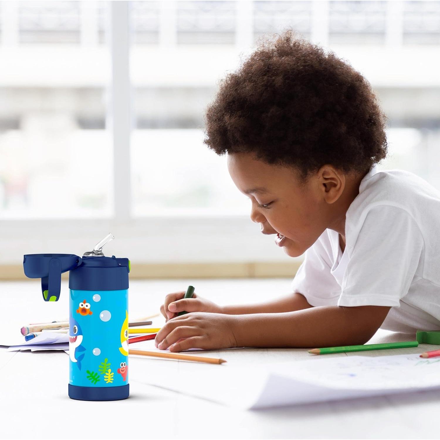 Botella de Agua THERMOS FUNtainer 354 ml con Pajilla Baby Shark