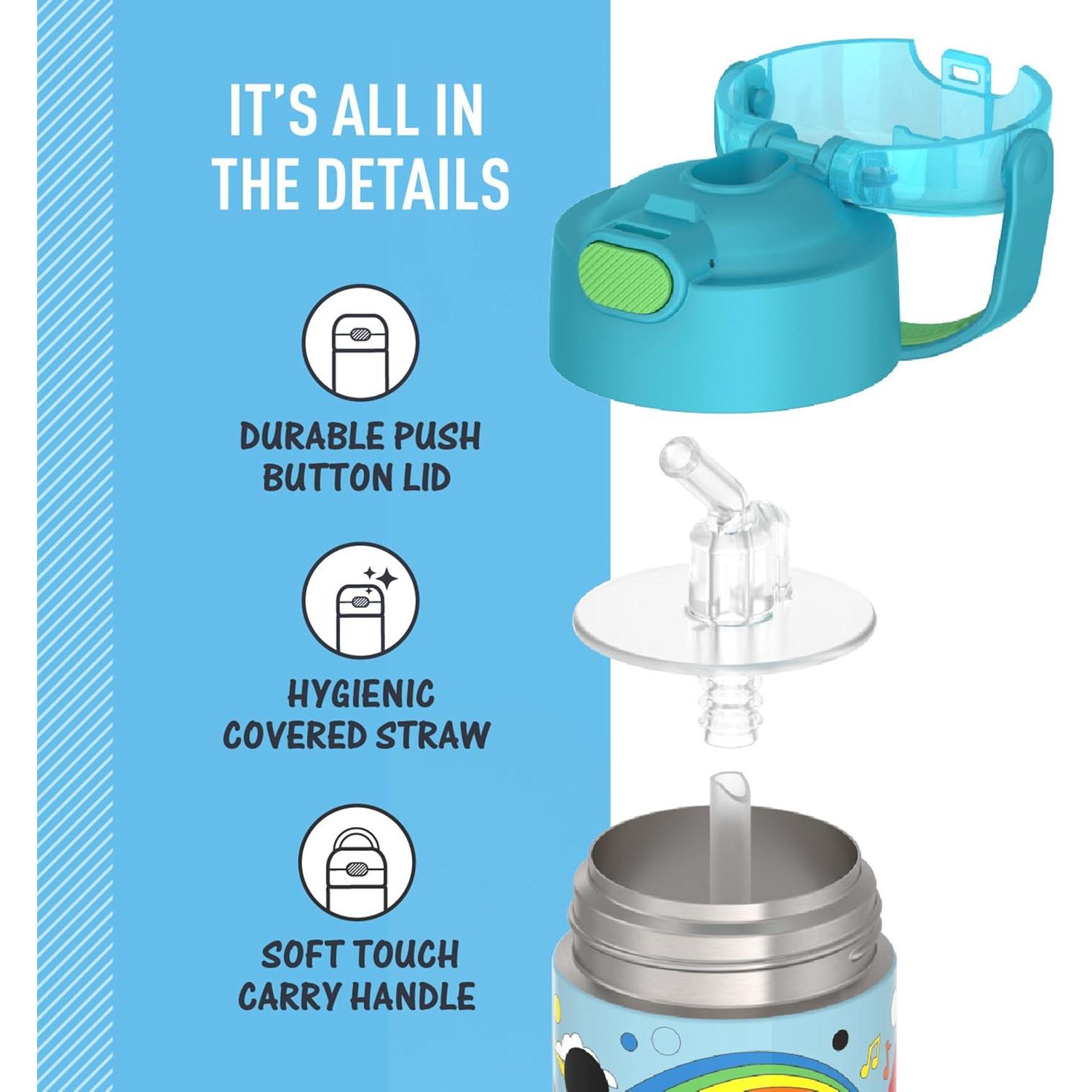 Botella de Agua THERMOS FUNTAINER 354 ml con Pajilla Mickey