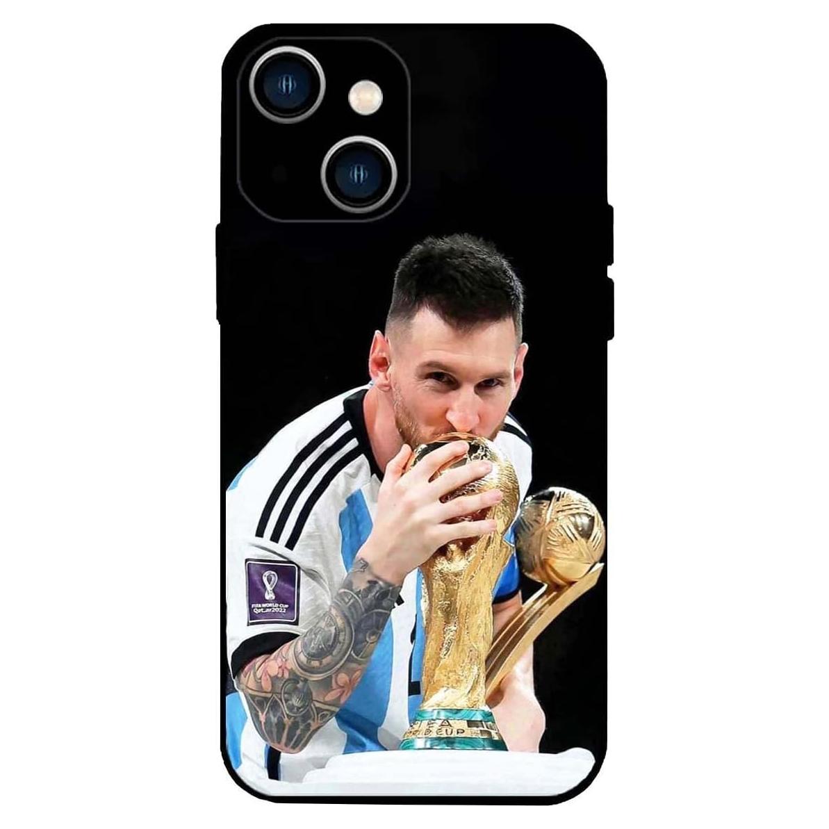 Funda Bumper ZERMU para iPhone 14 Plus, Silicona TPU, Bandera Messi