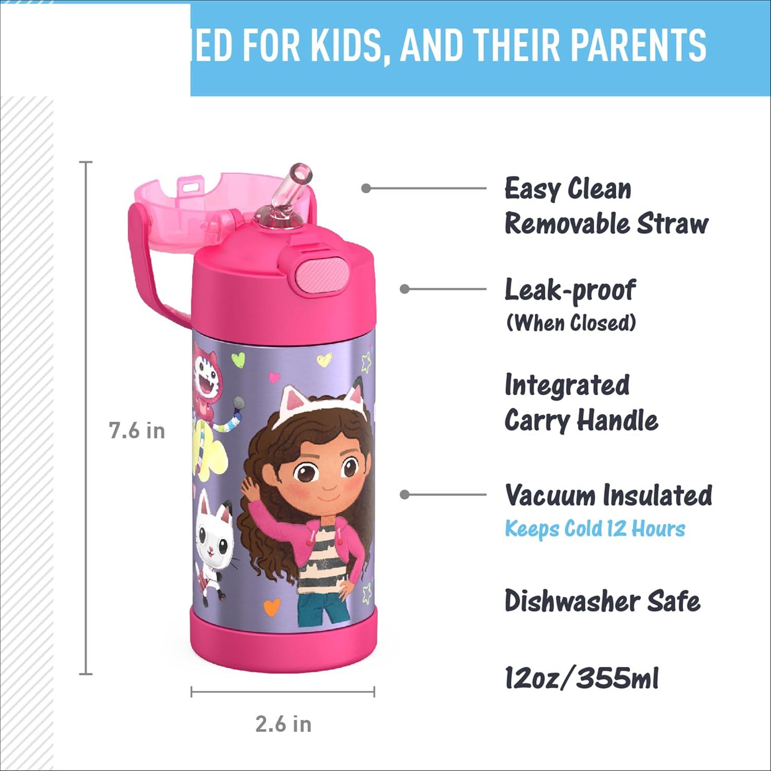 Botella de Agua THERMOS FUNtainer 354 ml con Pajita - Gabby's Dollhouse