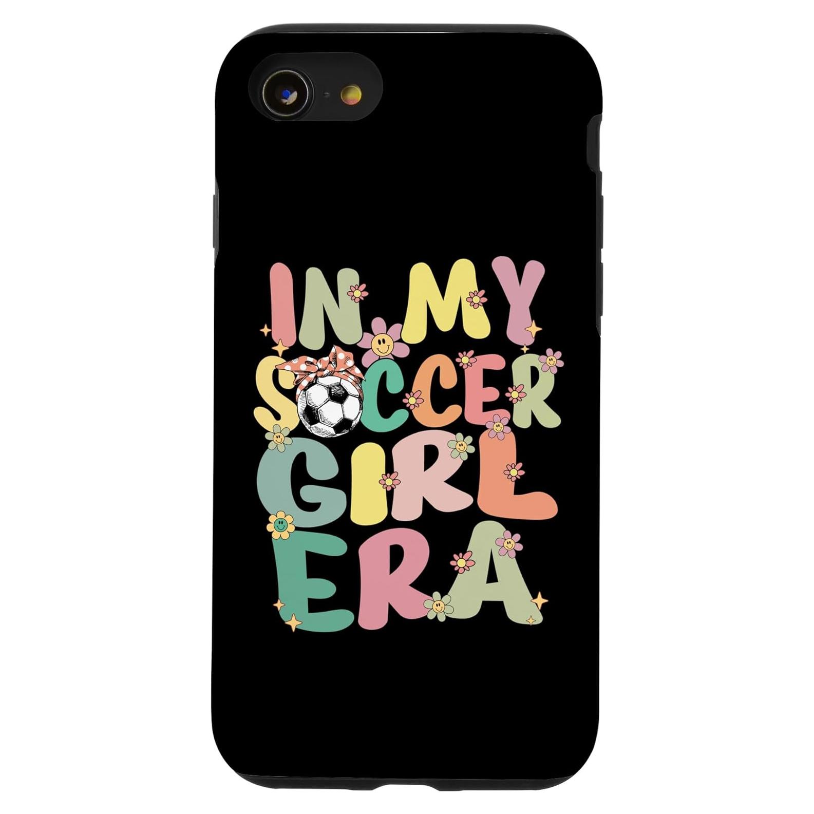 Camiseta Linda Chica de Fútbol Retro para iPhone SE/7/8