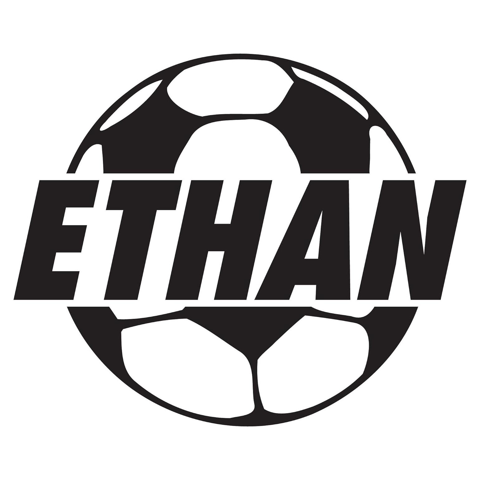 Calcomanía de Pared Personalizada Fútbol Niños y Niñas