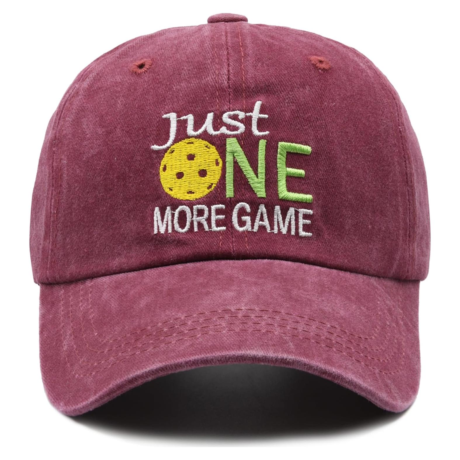 Gorra de Pickleball Ajustable Bordada 100% Algodón Roja