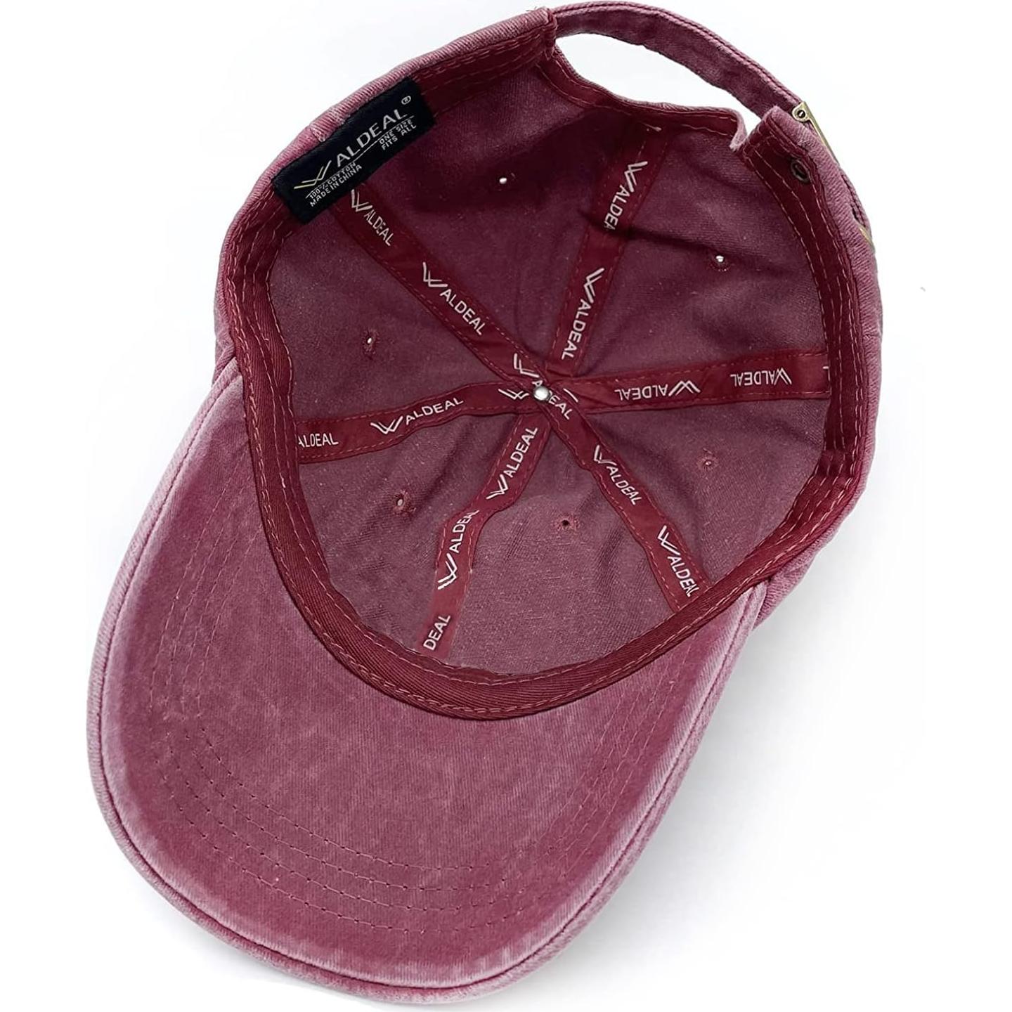 Gorra de Pickleball Ajustable Bordada 100% Algodón Roja
