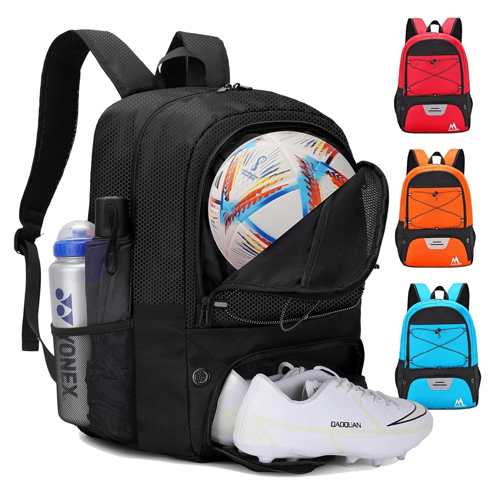 Mochila Deportiva Hsmihair para Fútbol y Baloncesto Negra