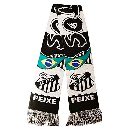 Bufanda de Fútbol Premiership Santos FC Negra y Blanca 1.52m