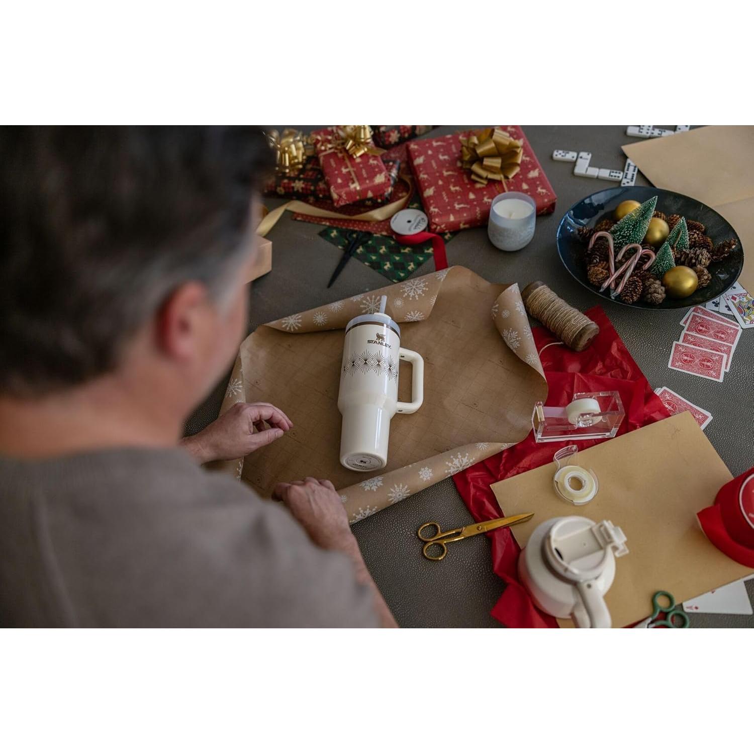 Vaso Aislado STANLEY Quencher H2.0 40 oz Deco Gloss Crema