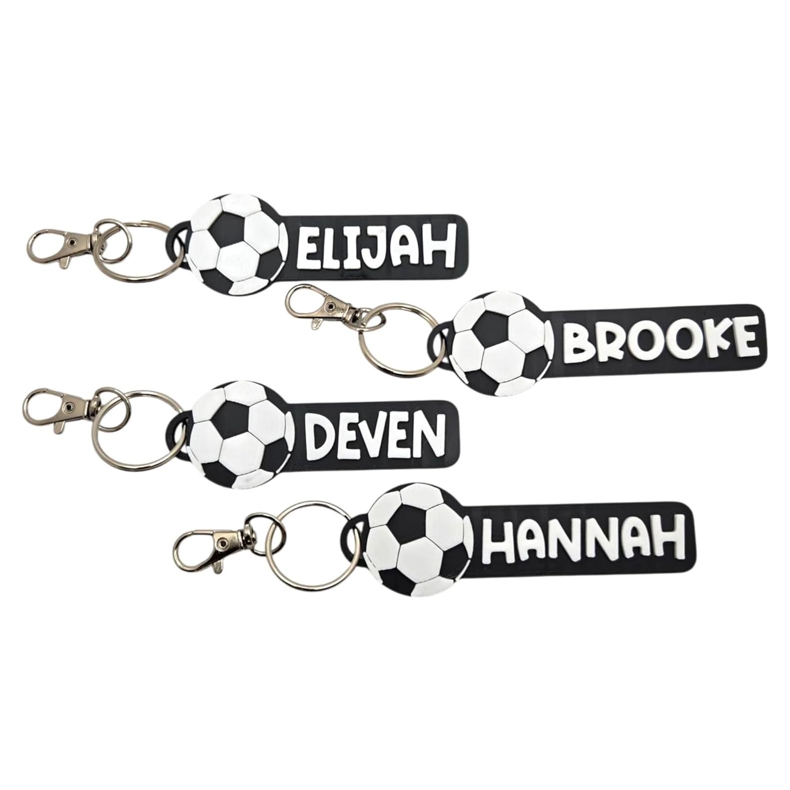 Etiqueta de bolso de fútbol personalizada para niños y niñas