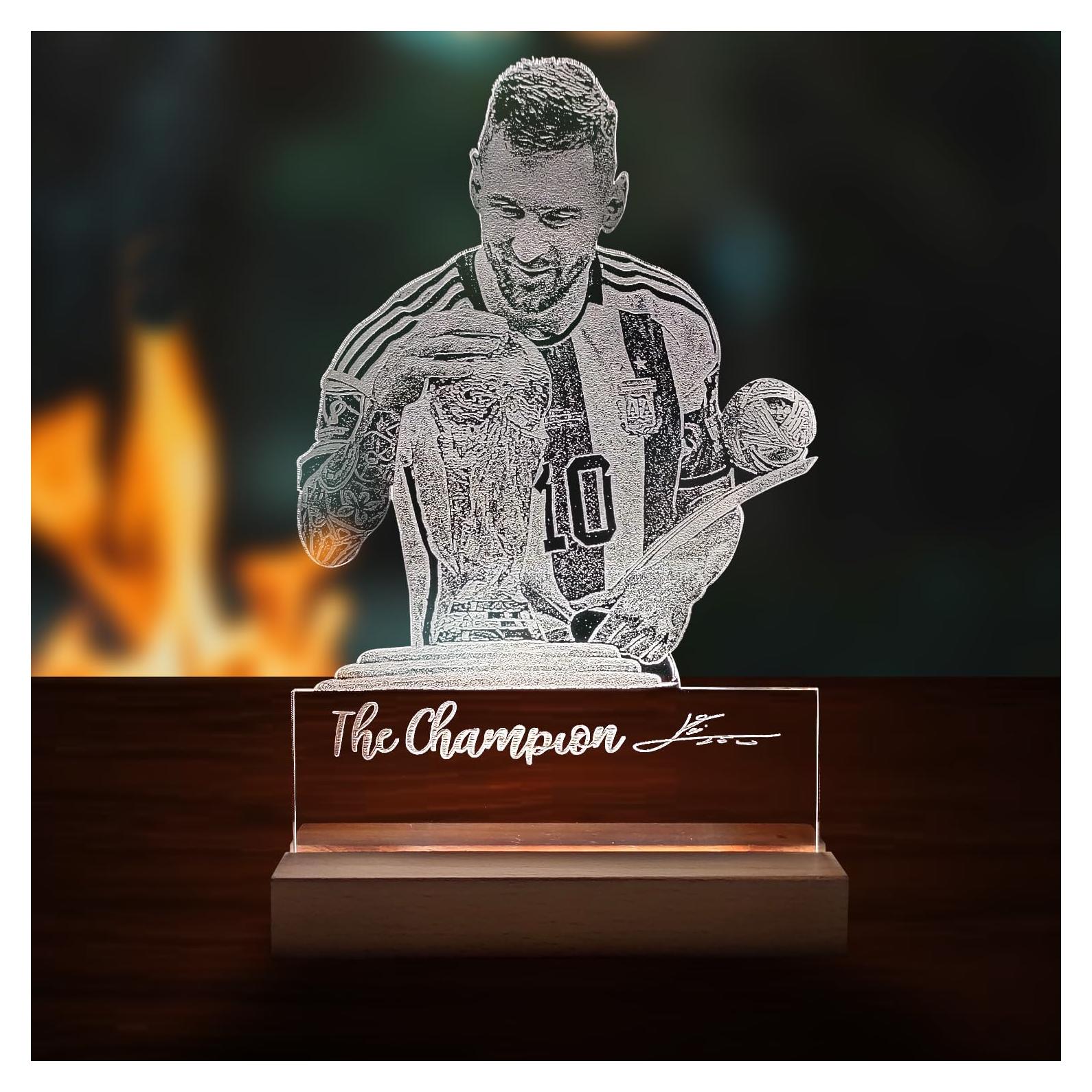 Lámpara de Mesa LED Lionel Messi Copa del Mundo 22 cm