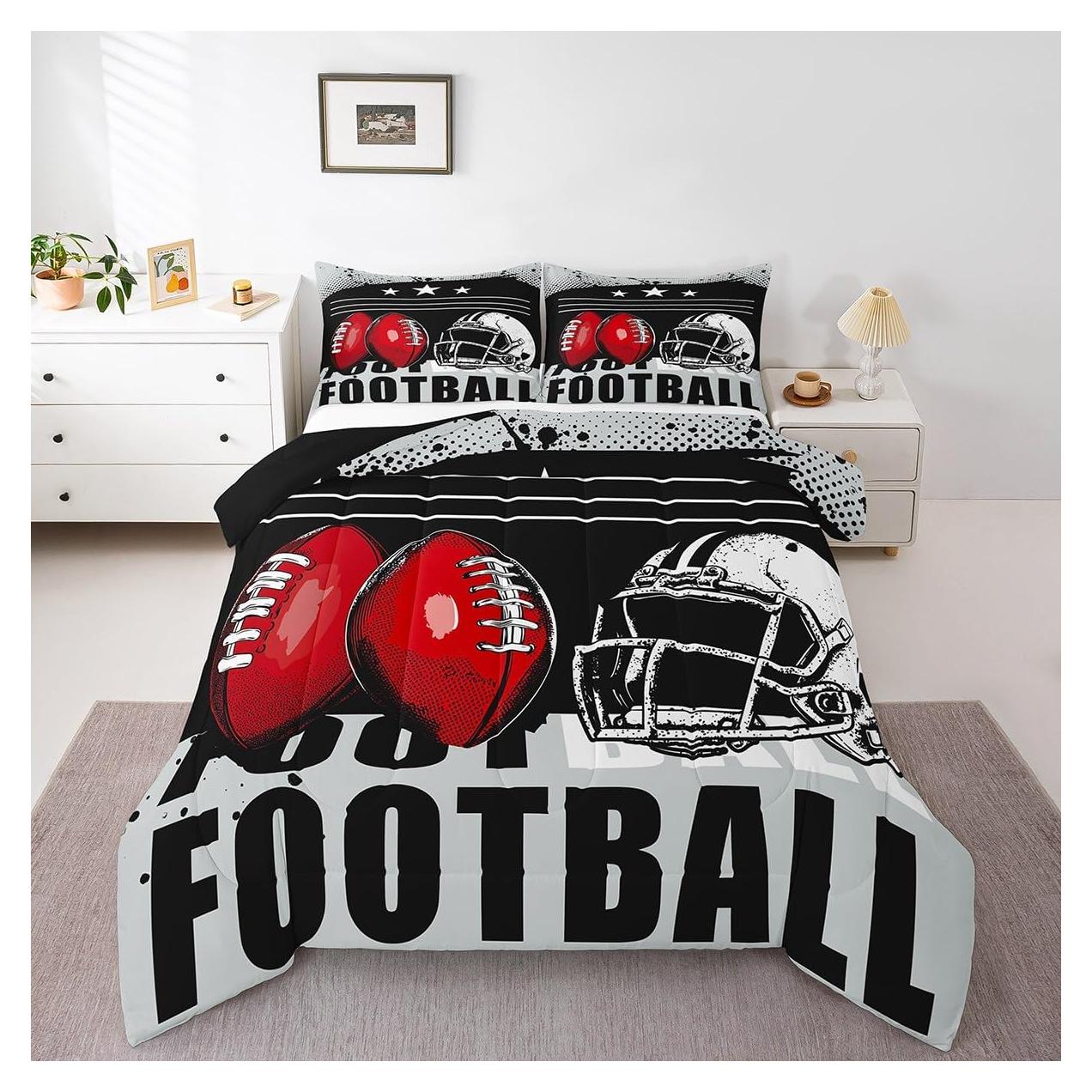 Juego de Ropa de Cama Feelyou Individual Fútbol 3D Microfibra