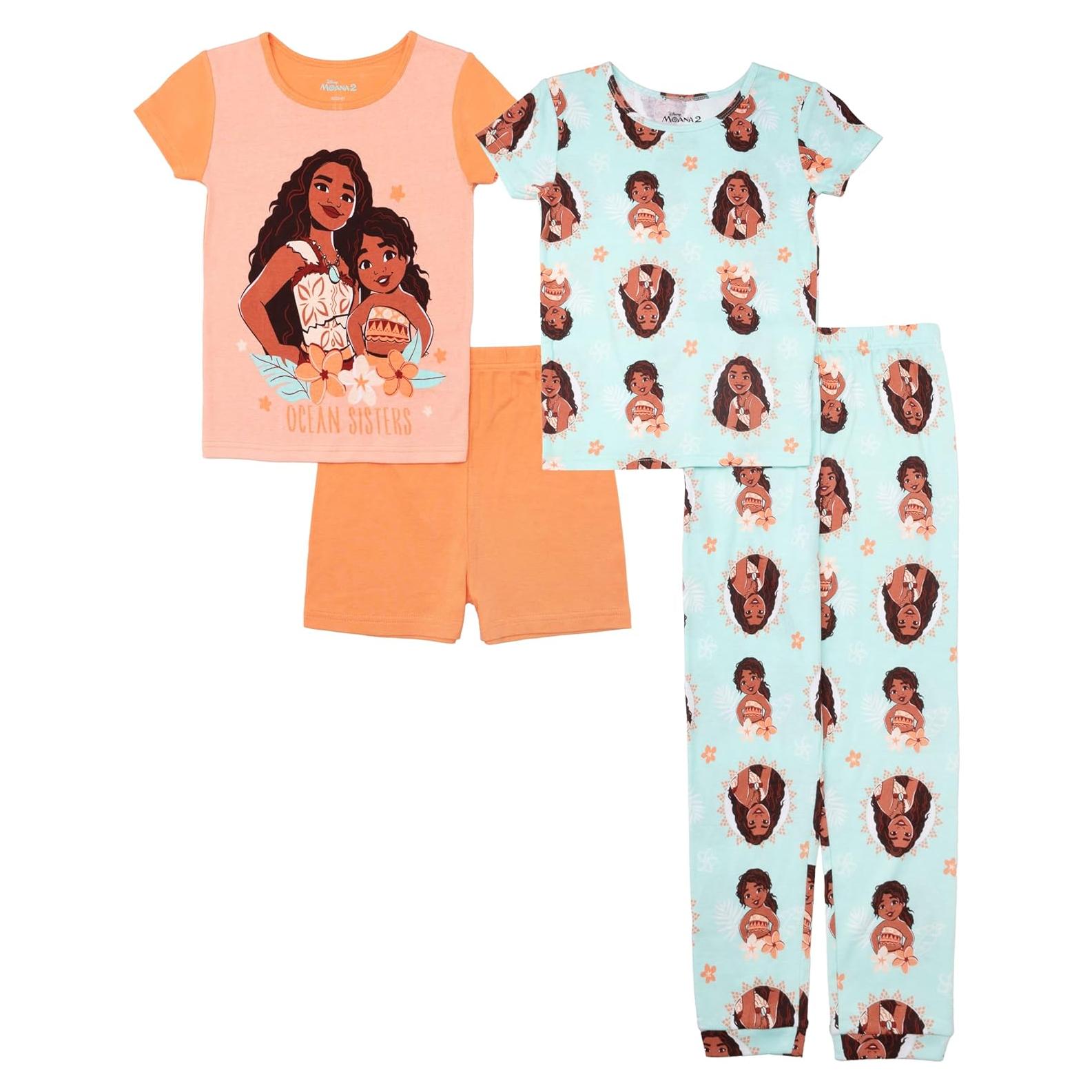 Pijama 4 Piezas Disney Frozen 2 Niñas Algodón Floral