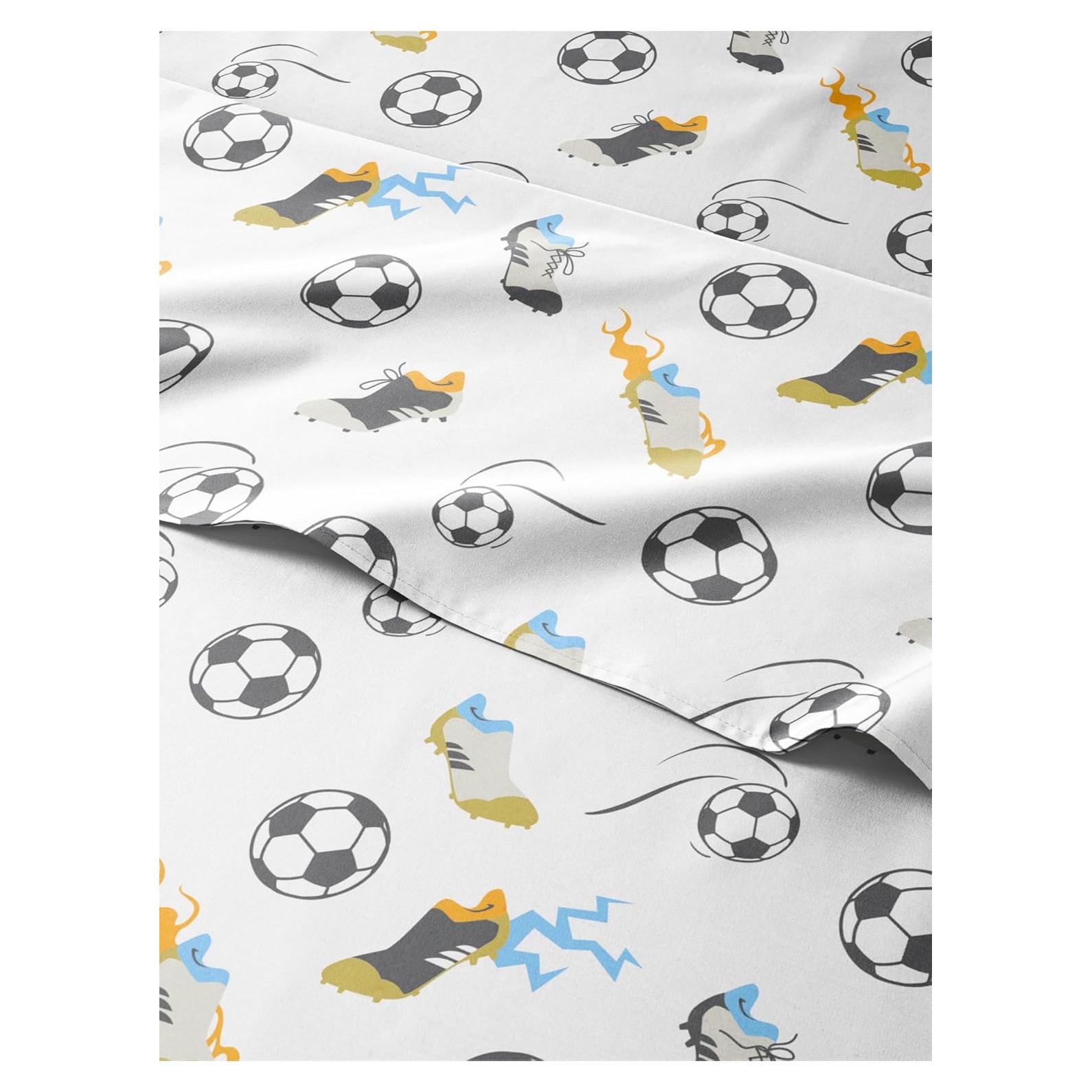 Juego de Sábanas Queen CGK Unlimited Fútbol 4 Piezas Microfibra