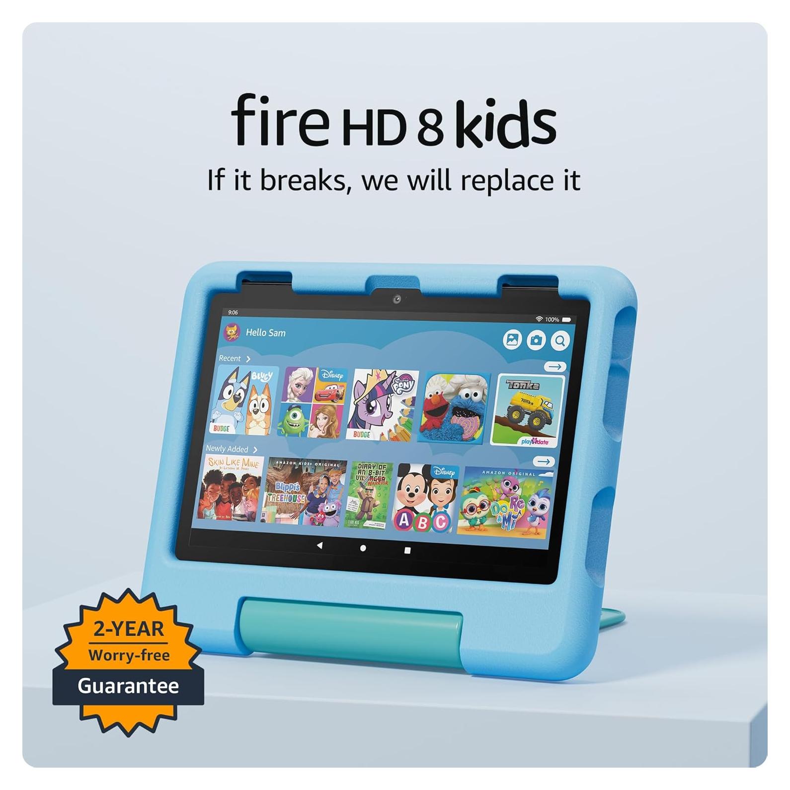 Tableta Amazon Fire HD 8 Kids 64GB Azul | 4GB RAM, 13h Batería