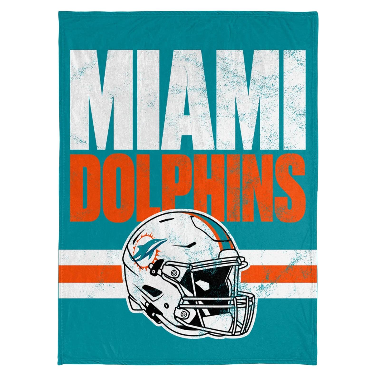 Manta Suave de Peluche FOCO Miami Dolphins 152x114 cm