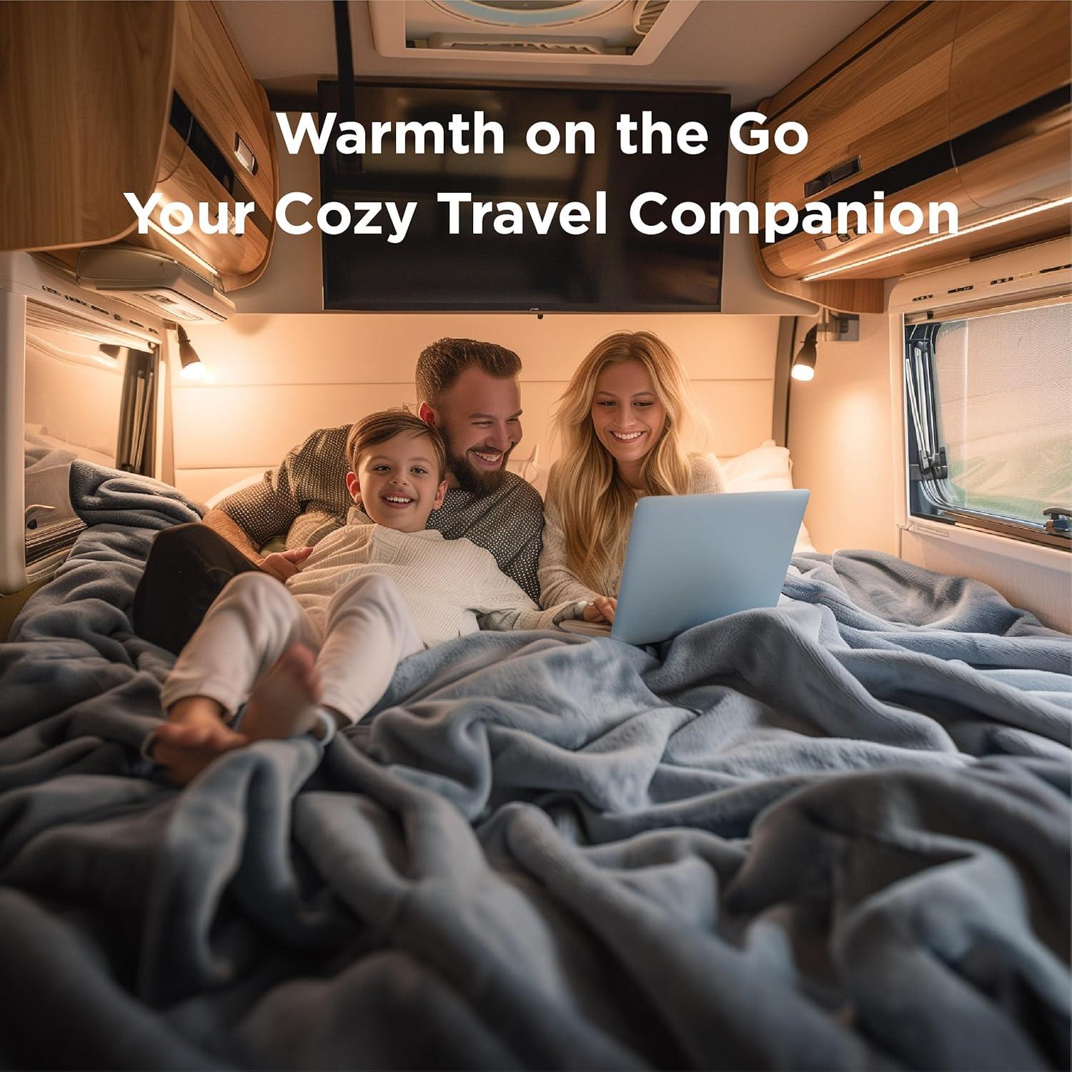 Manta de Franela Bedsure Queen Gris Suave Microfibra 228.6x228.6 cm