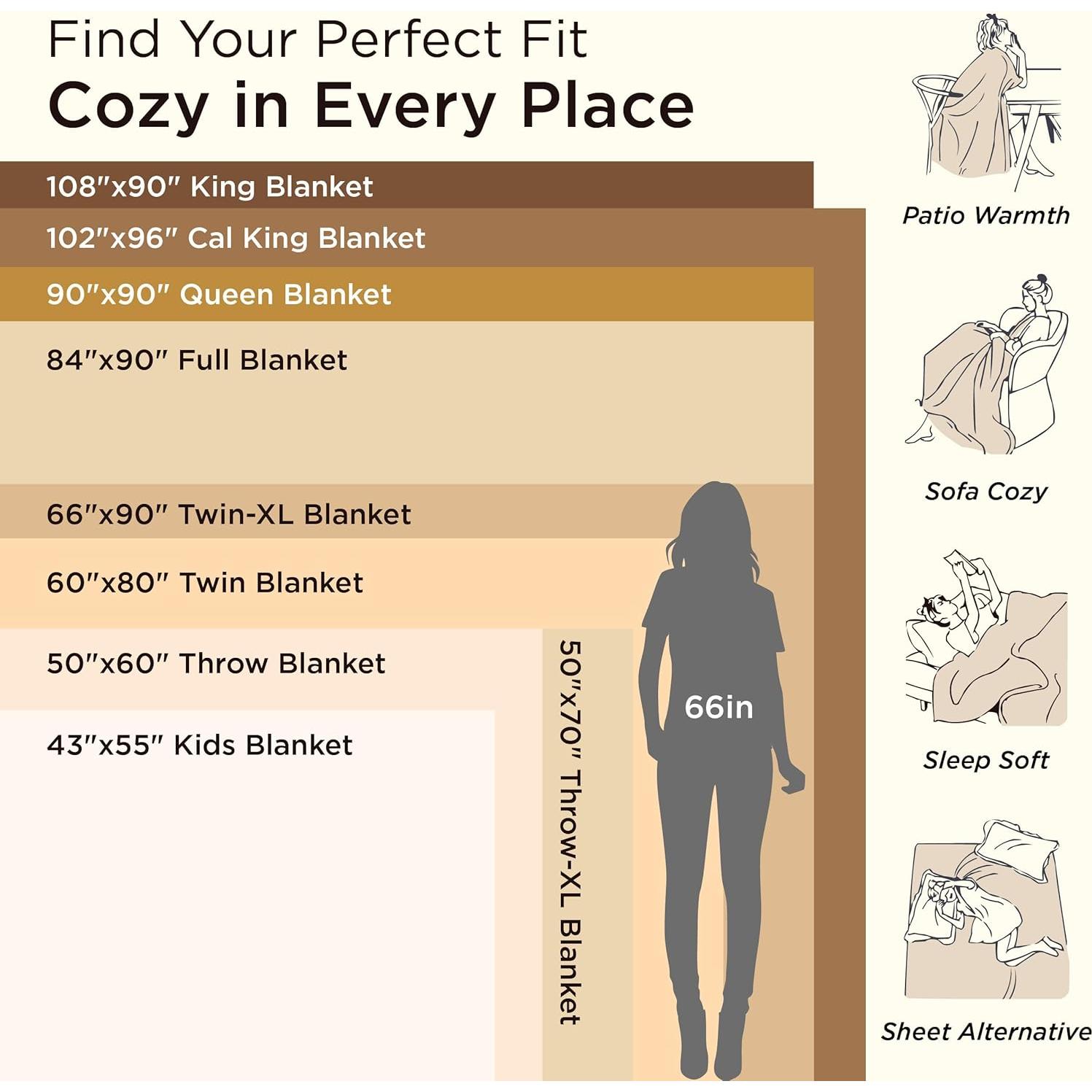 Manta de Franela Bedsure Queen Gris Suave Microfibra 228.6x228.6 cm