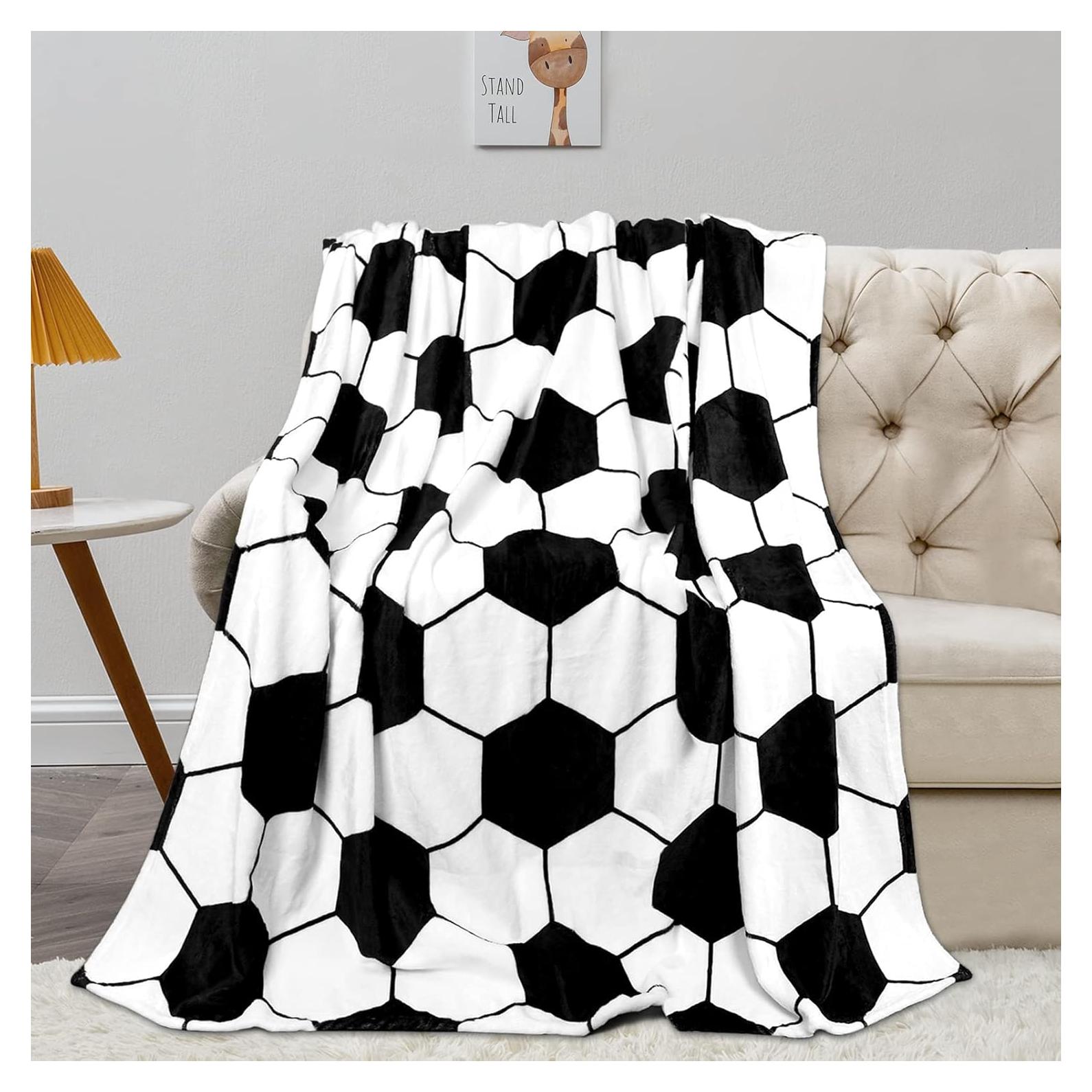 Manta de Fútbol MASTIEE 101.6x127 cm Suave y Lavable